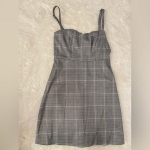 plaid mini dress